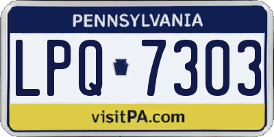 PA license plate LPQ7303