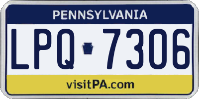 PA license plate LPQ7306