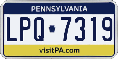 PA license plate LPQ7319