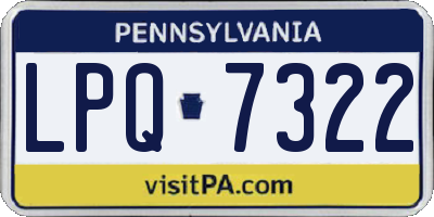 PA license plate LPQ7322