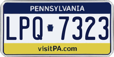 PA license plate LPQ7323