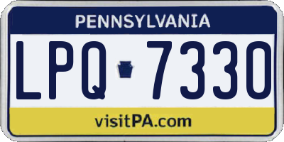 PA license plate LPQ7330