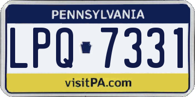 PA license plate LPQ7331