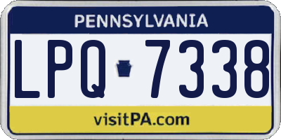 PA license plate LPQ7338