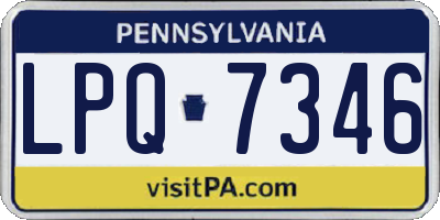 PA license plate LPQ7346