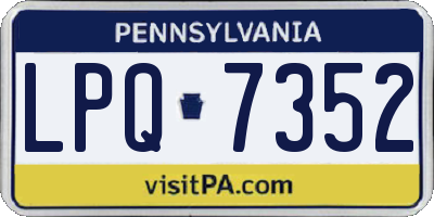 PA license plate LPQ7352