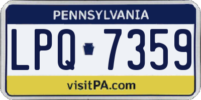 PA license plate LPQ7359