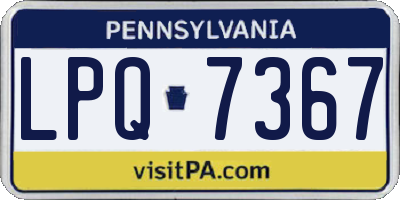 PA license plate LPQ7367