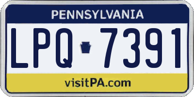 PA license plate LPQ7391