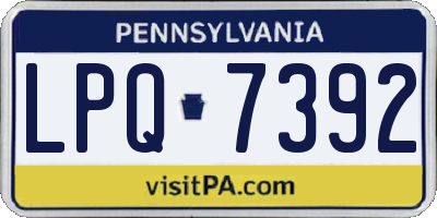 PA license plate LPQ7392