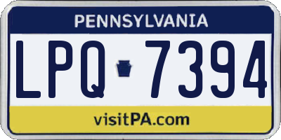 PA license plate LPQ7394