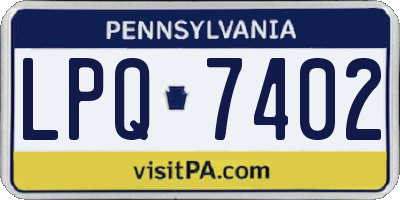 PA license plate LPQ7402