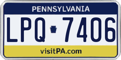 PA license plate LPQ7406