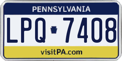 PA license plate LPQ7408