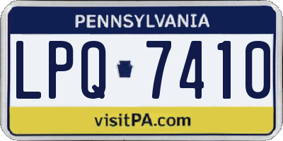 PA license plate LPQ7410