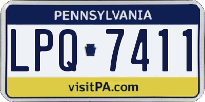 PA license plate LPQ7411