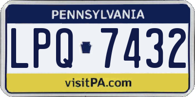 PA license plate LPQ7432