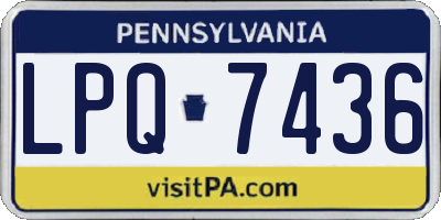 PA license plate LPQ7436