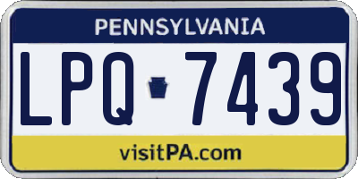 PA license plate LPQ7439