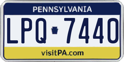 PA license plate LPQ7440