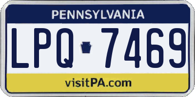 PA license plate LPQ7469