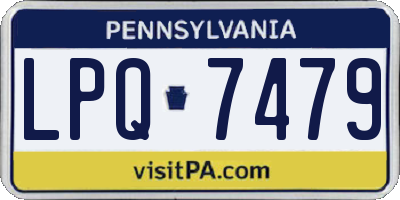 PA license plate LPQ7479