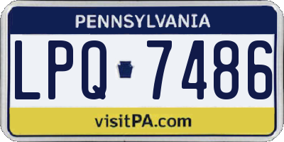 PA license plate LPQ7486