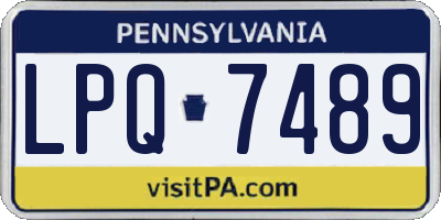 PA license plate LPQ7489