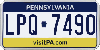 PA license plate LPQ7490
