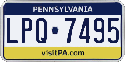 PA license plate LPQ7495