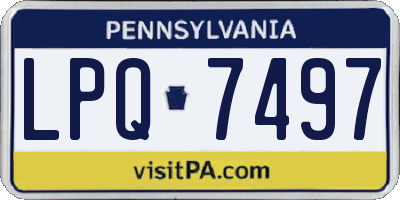 PA license plate LPQ7497