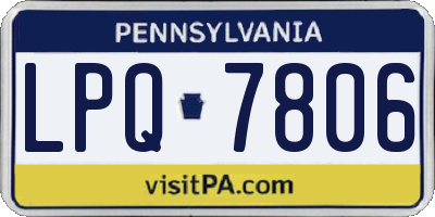 PA license plate LPQ7806