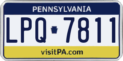 PA license plate LPQ7811