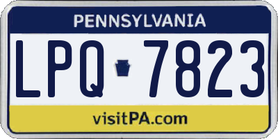 PA license plate LPQ7823