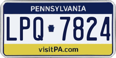 PA license plate LPQ7824