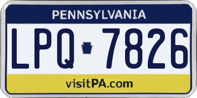 PA license plate LPQ7826