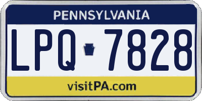 PA license plate LPQ7828