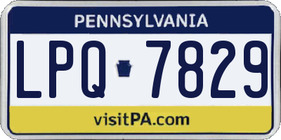 PA license plate LPQ7829