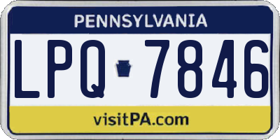 PA license plate LPQ7846