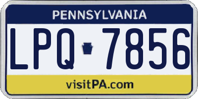 PA license plate LPQ7856
