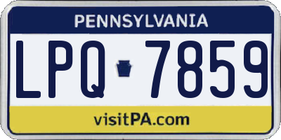 PA license plate LPQ7859