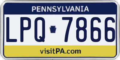 PA license plate LPQ7866