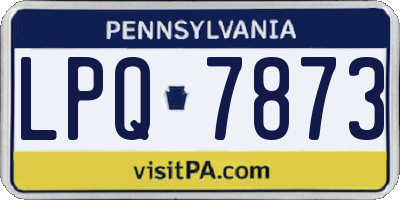 PA license plate LPQ7873