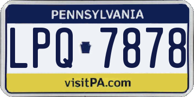 PA license plate LPQ7878