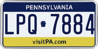 PA license plate LPQ7884