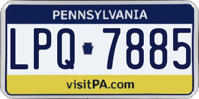 PA license plate LPQ7885