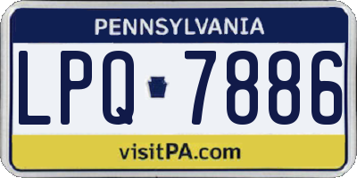 PA license plate LPQ7886