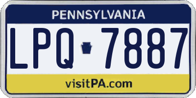 PA license plate LPQ7887