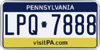 PA license plate LPQ7888