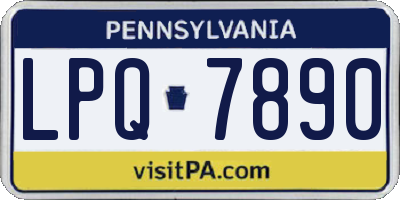 PA license plate LPQ7890